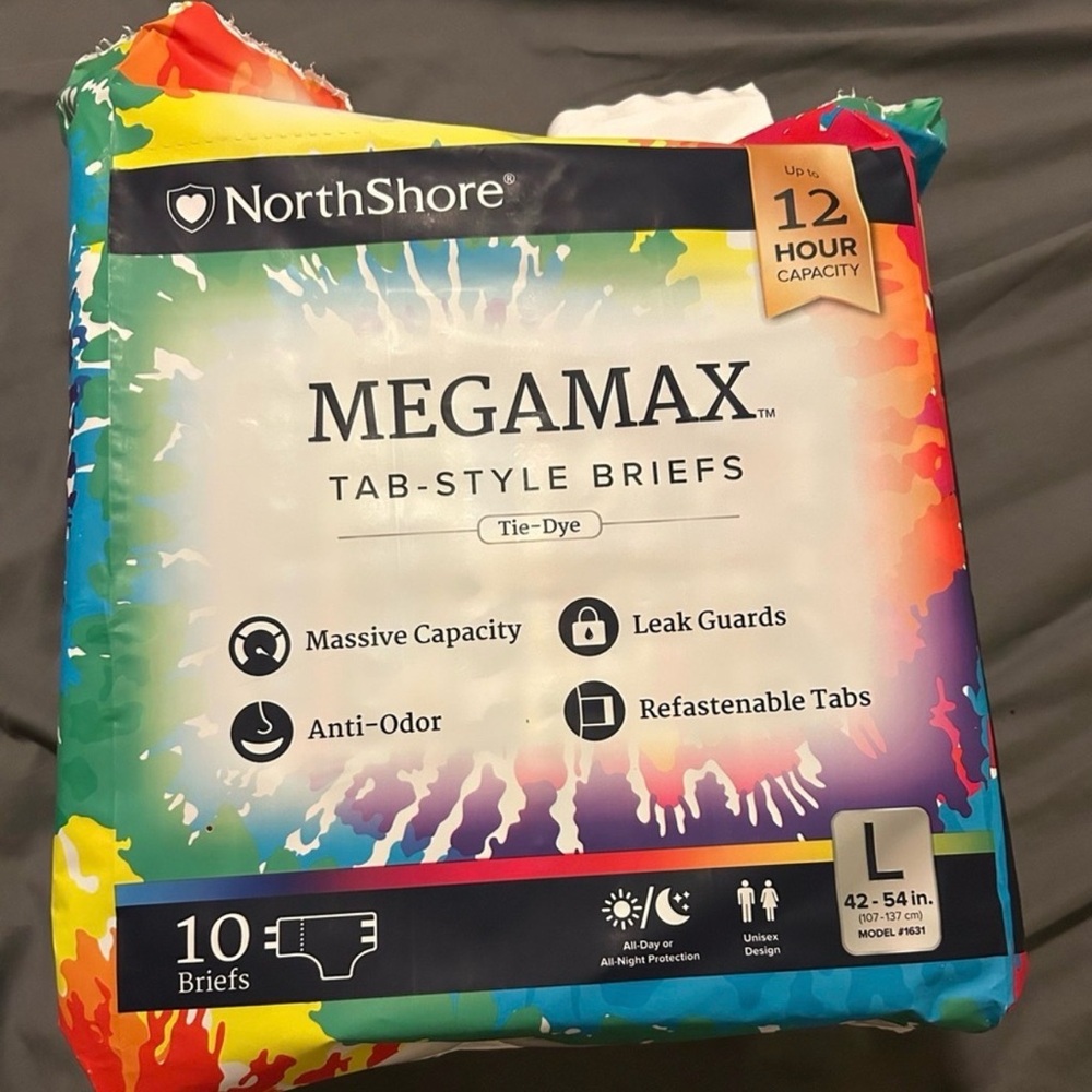 MEGAMAX Tie-Dye Tab-Style Briefs